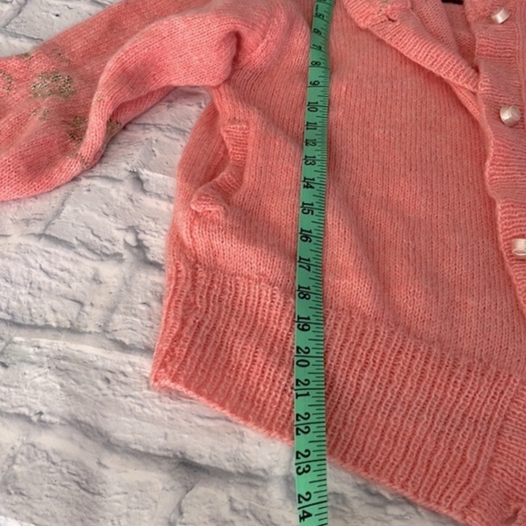 Vintage fuzzy button down cardigan sz M - Picture 6 of 8